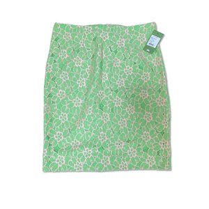 Lilly Pulitzer Pink and Green Lace Hyacinth Skirt